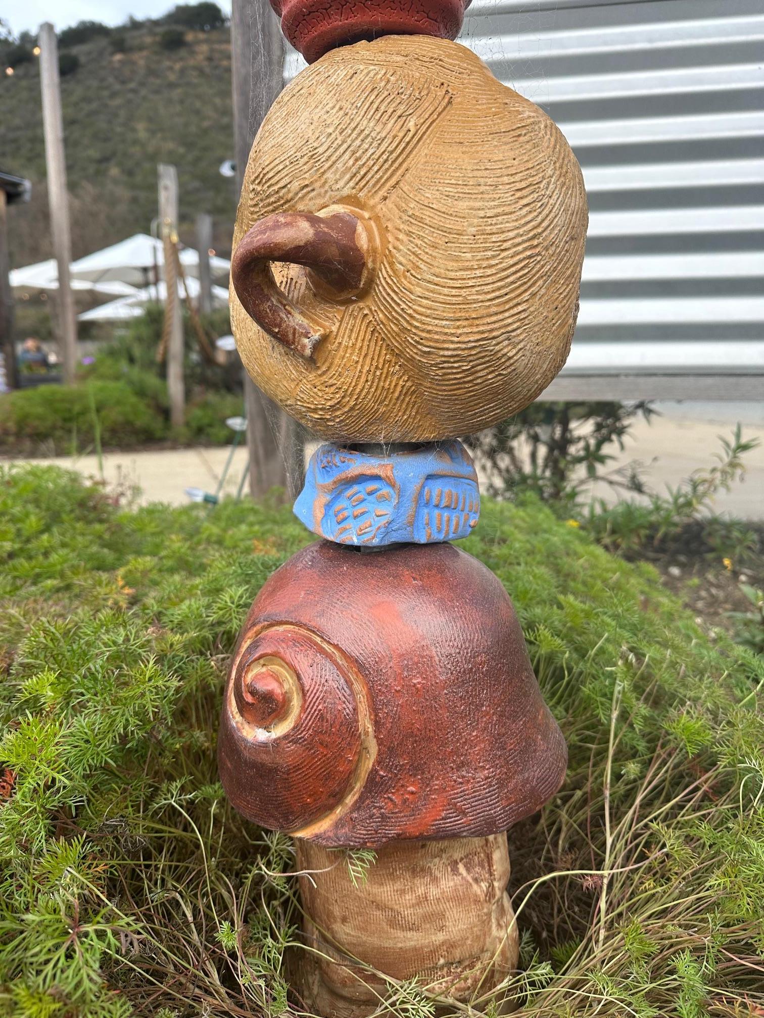 Totem für den Garten - Skulptur aus glasierter Keramik von Marc Zimmerman im Angebot 1