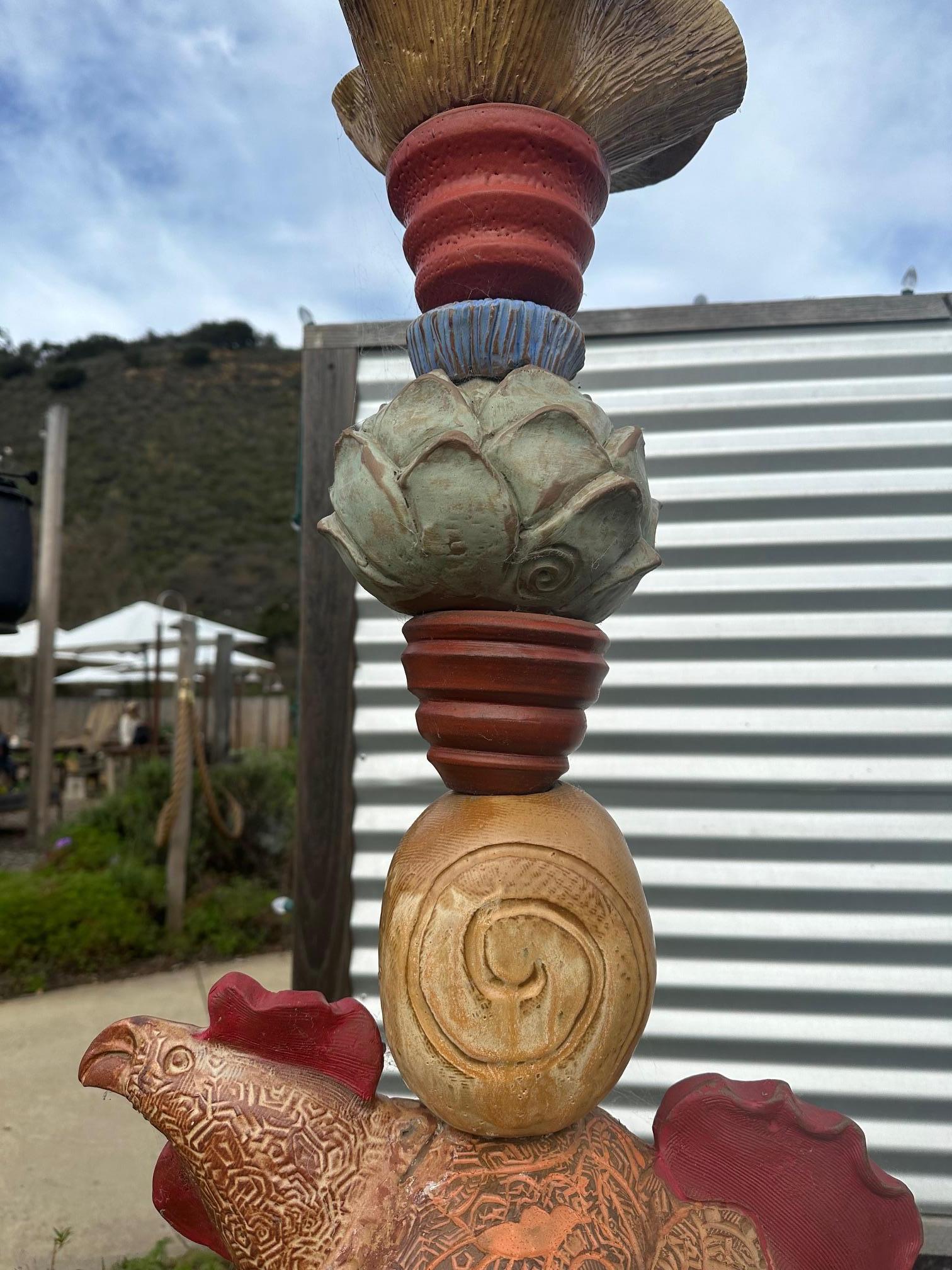 Totem für den Garten - Skulptur aus glasierter Keramik von Marc Zimmerman im Angebot 2