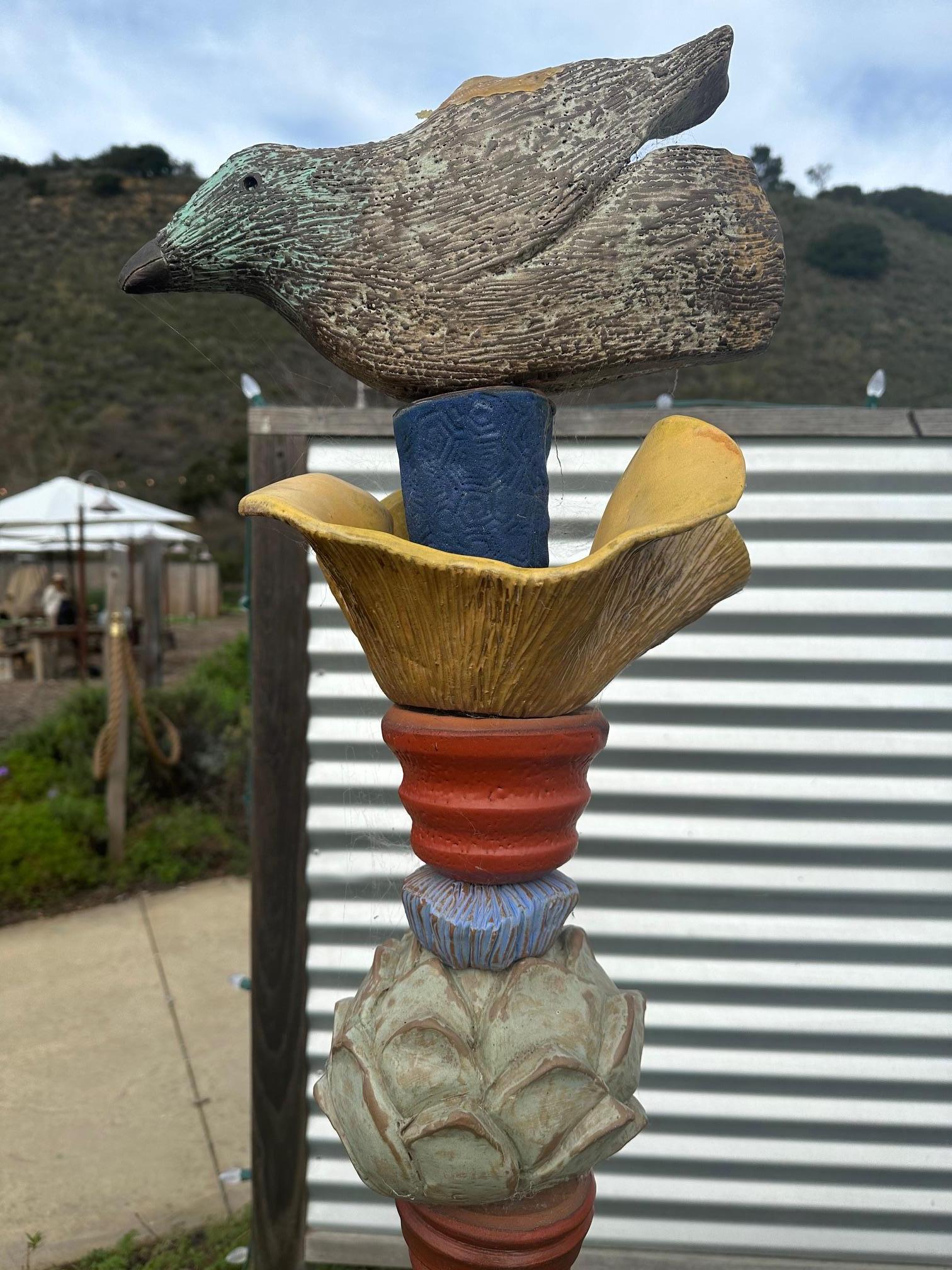 Totem für den Garten - Skulptur aus glasierter Keramik von Marc Zimmerman im Angebot 3