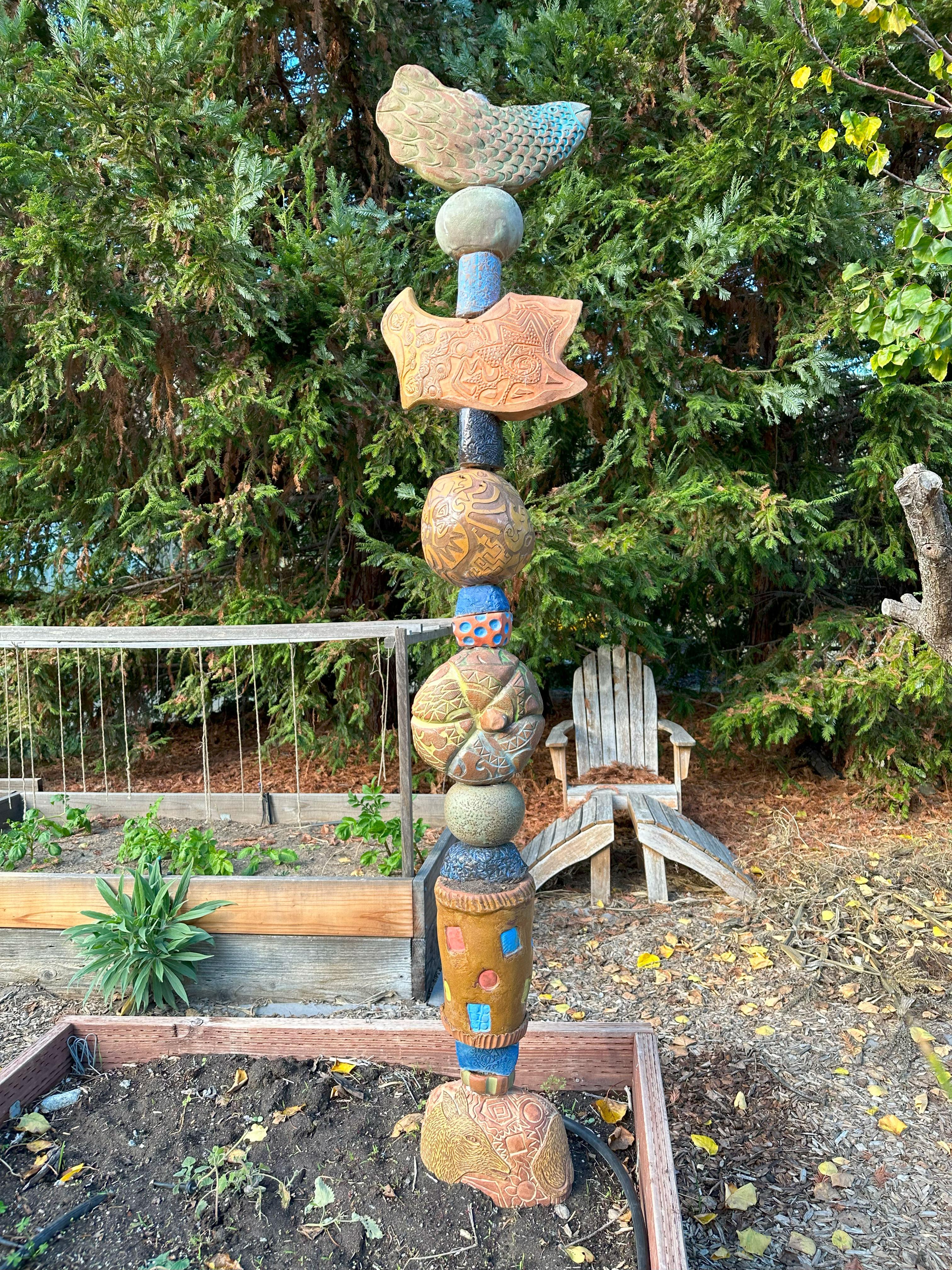 Totem - Ceramic Sculpture - Marc Zimmerman For Sale 2