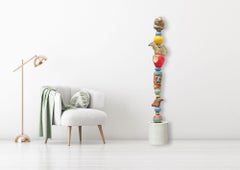 Totem - Glazed Ceramic Sculpture by Marc Zimmerman
