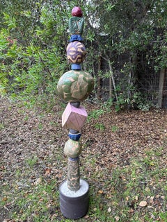 Totem - Glazed Ceramic Sculpture by Marc Zimmerman