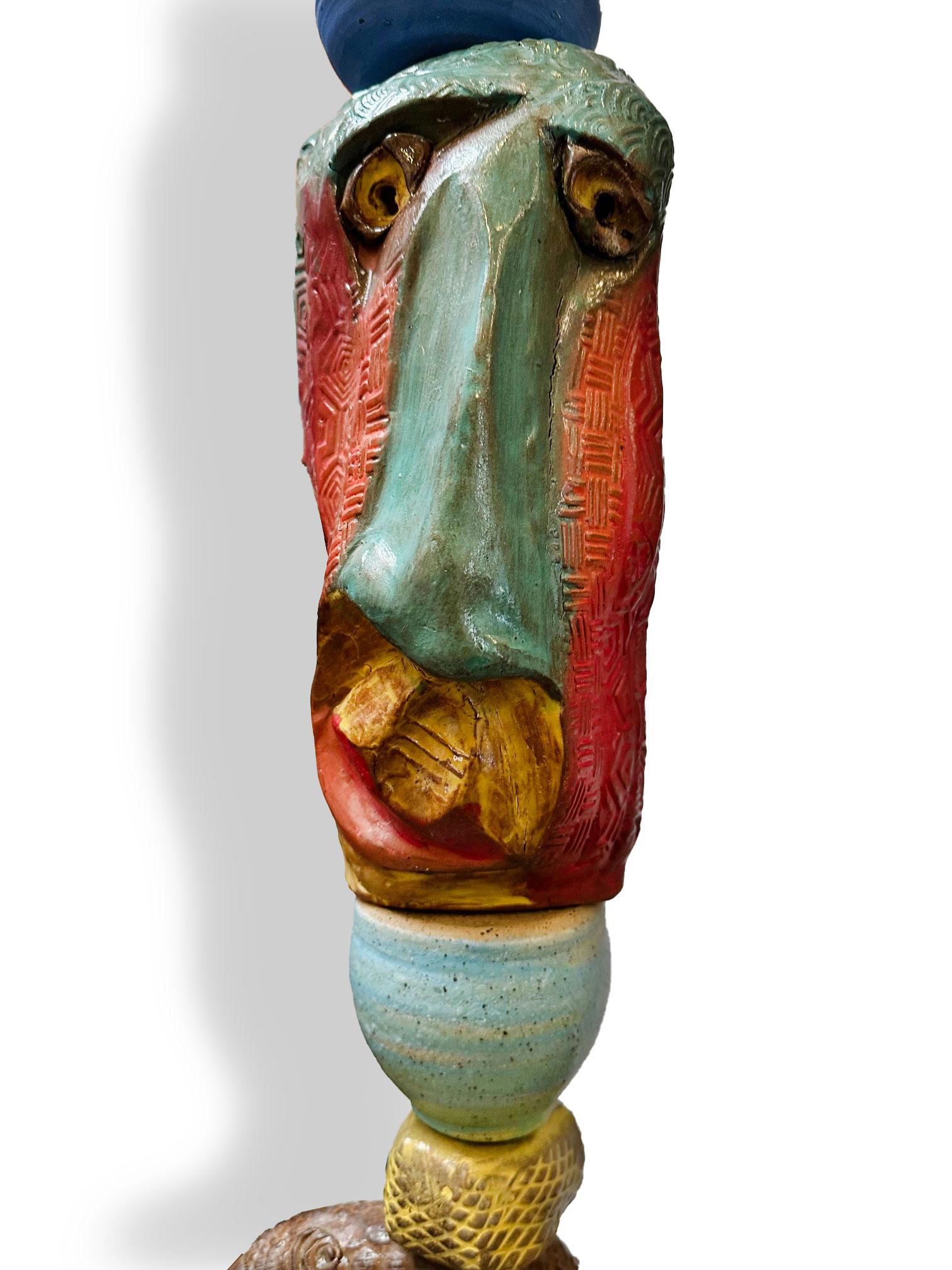 Totem - Glazed Ceramic Sculpture by Marc Zimmerman 4