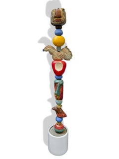 Totem – glasierte Keramikskulptur von Marc Zimmerman