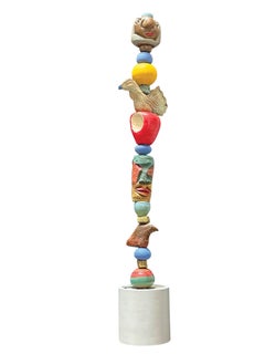 Totem - Sculpture en céramique émaillée de Marc Zimmerman
