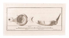 Oil Lamp - Etching by Marcantonio Iacomino - 18th Century