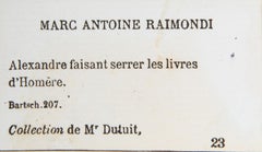 Alexandre faisant serrer les livres d'Homere, Heliogravure