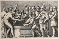 Alexandre faisant serrer les livres d'Homere, Heliograbado