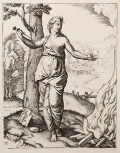 Didon d'apres Raphael, Heliogravur von Marcantonio Raimondi