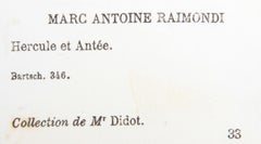 Hercule et Antee, Heliogravur von Marcantonio Raimondi