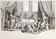 Antique Jesus Christ a table chez Simon le pharisien, Heliogravure