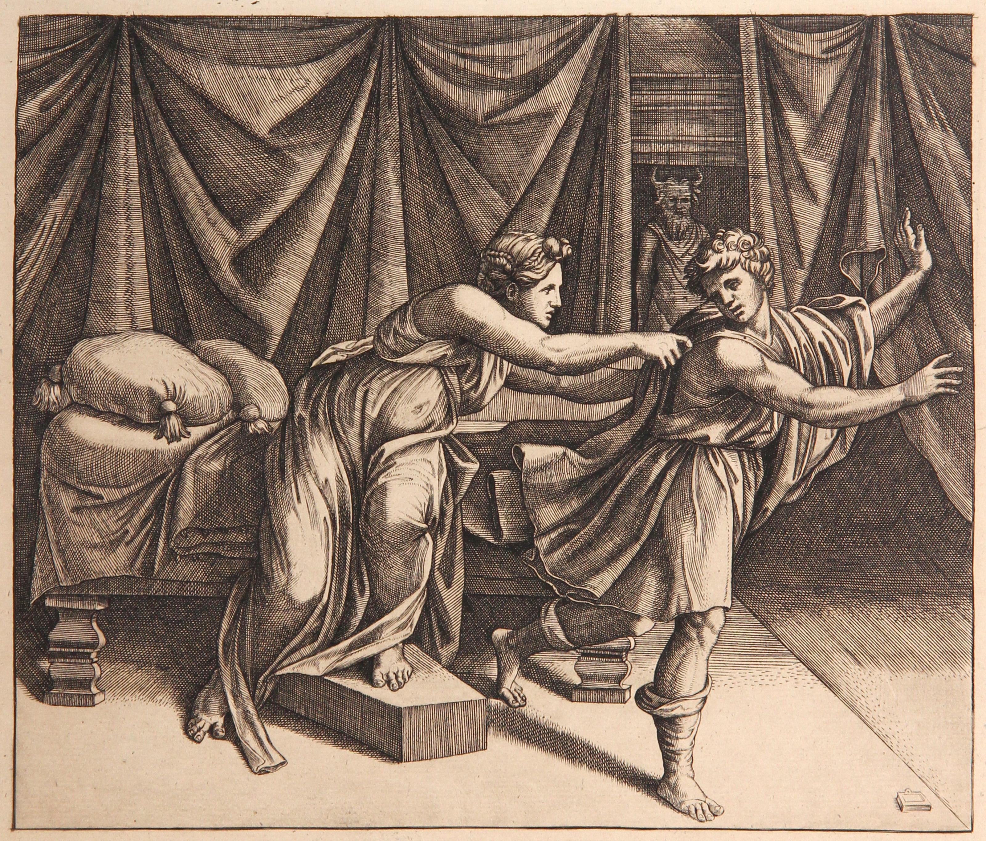  Marcantonio Raimondi, After by Amand Durand, Italian (1480 - 1534) - Joseph et la femme de Putiphar, Year: 1875, Medium: Heliogravure on laid paper, Size: 9  x 10 in. (22.86  x 25.4 cm), Printer: Amand Durand, Publisher: Gazette des Beaux-Arts,
