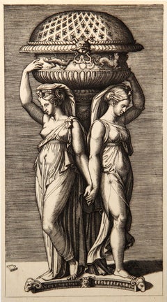 La cassolette, Heliogravur von Marcantonio Raimondi