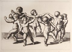 Antique La danse d'amours, Heliogravure by Marcantonio Raimondi
