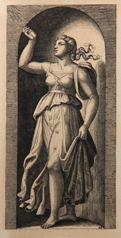 La Foi, acquaforte eliografica d'epoca di Marcantonio Raimondi