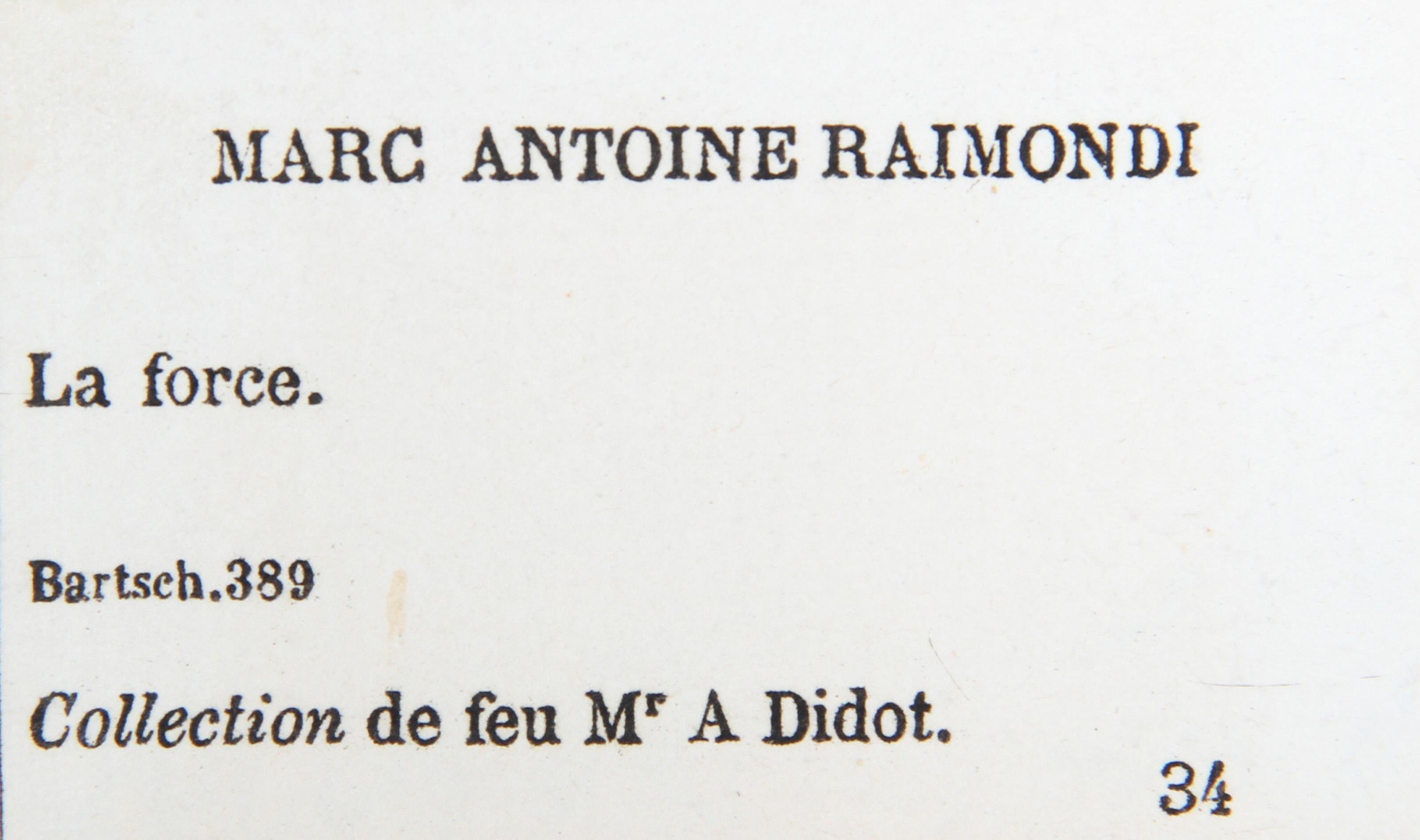 La Force I, Heliogravure by Marcantonio Raimondi For Sale 1