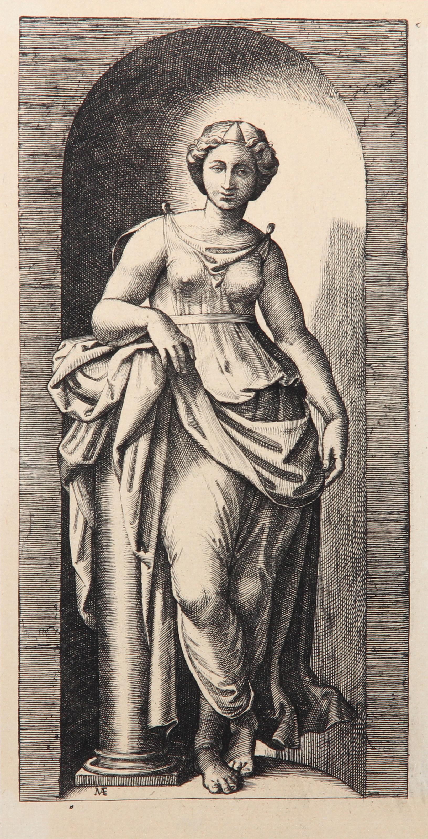 La Force I, Heliogravure by Marcantonio Raimondi