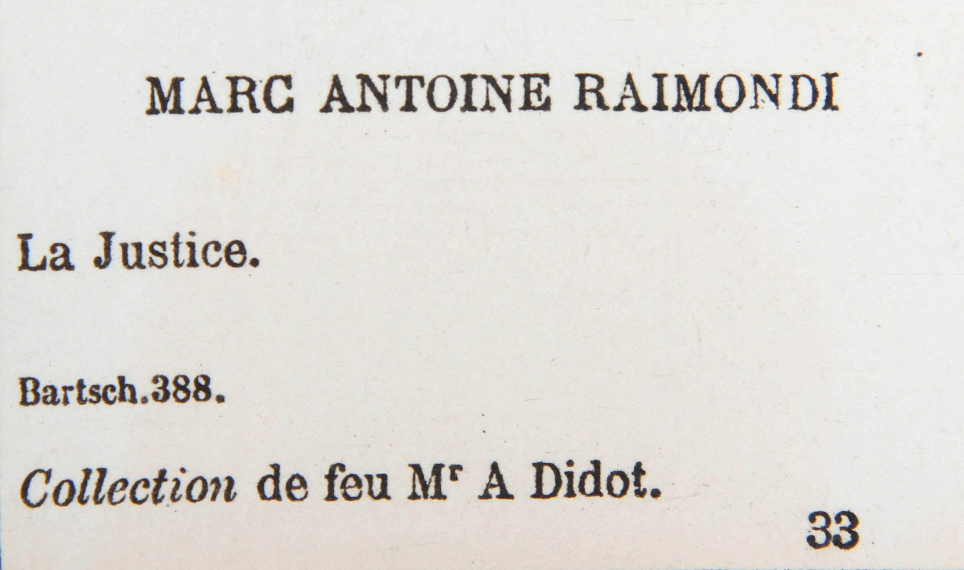 La Giustizia, Eliografo di Marcantonio Raimondi in vendita 1