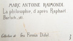 La philosophie, d'apres Raphael, Heliogravure by Marcantonio Raimondi