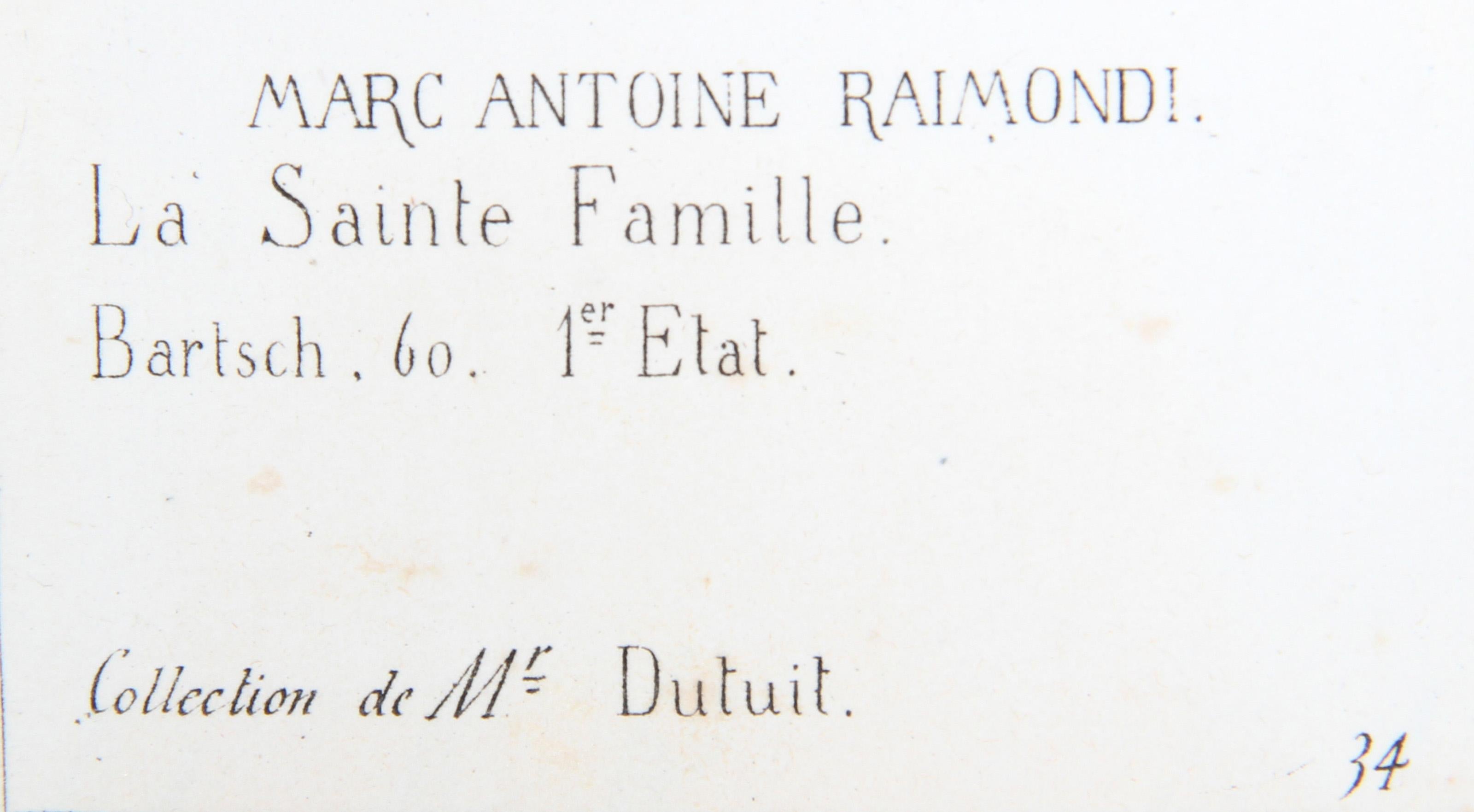 La Sainte Famille, Heliogravure de Marcantonio Raimondi en vente 1