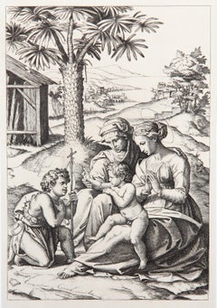 La Vierge au palmier, Heliograbado de Marcantonio Raimondi