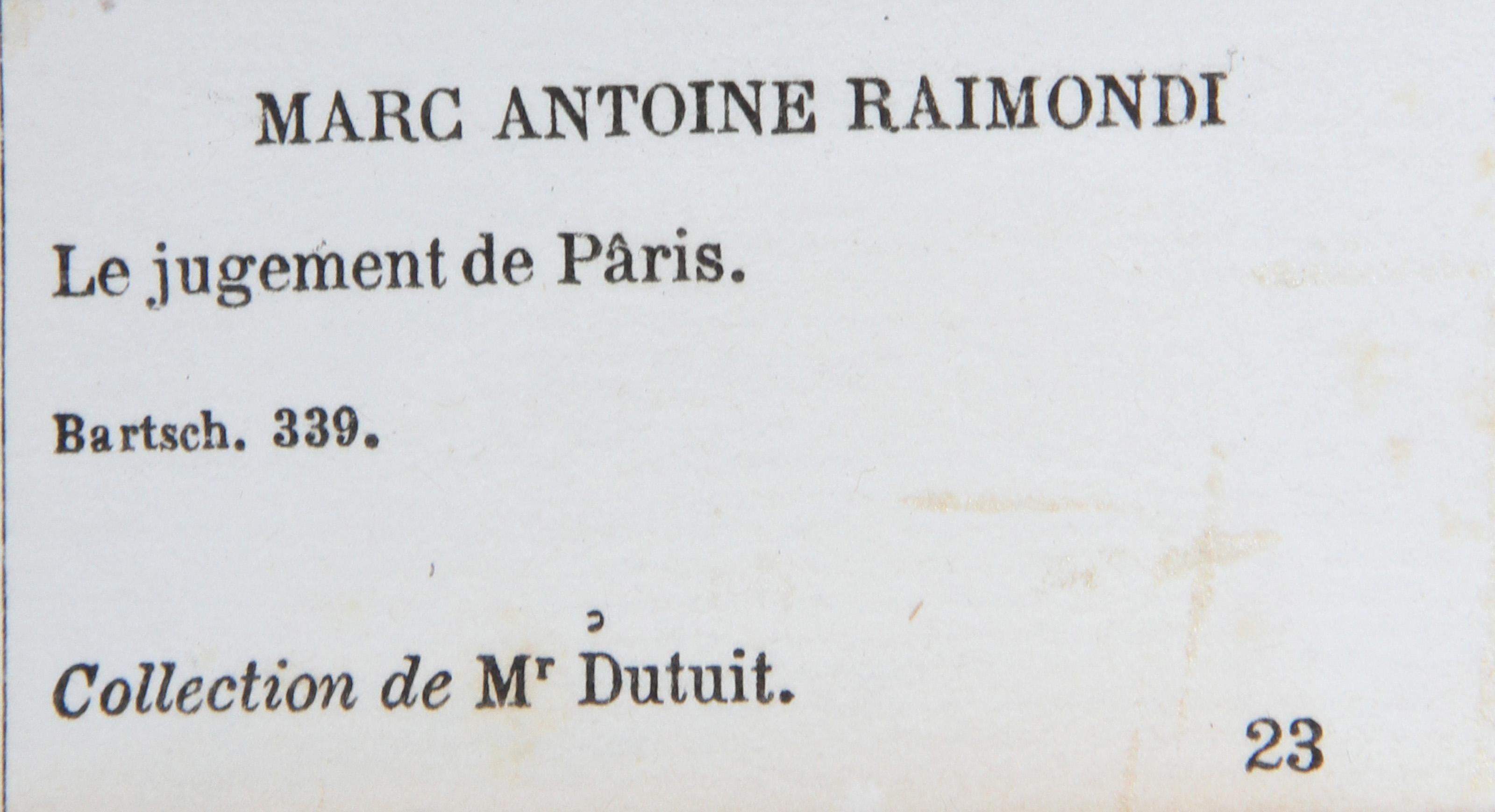 Le jugement de Paris, Eliografia di Marcantonio Raimondi in vendita 1