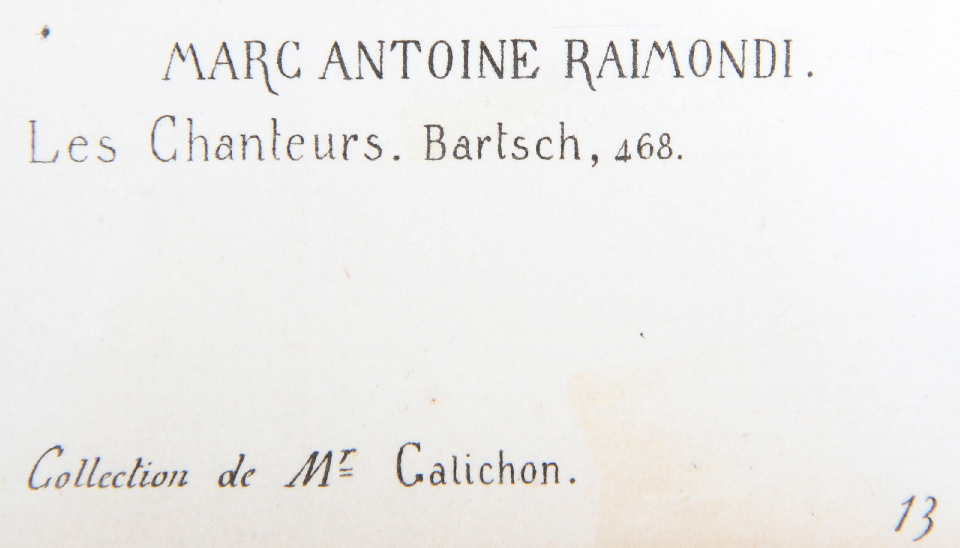 Les Chanteurs, Heliogravure by Marcantonio Raimondi For Sale 1