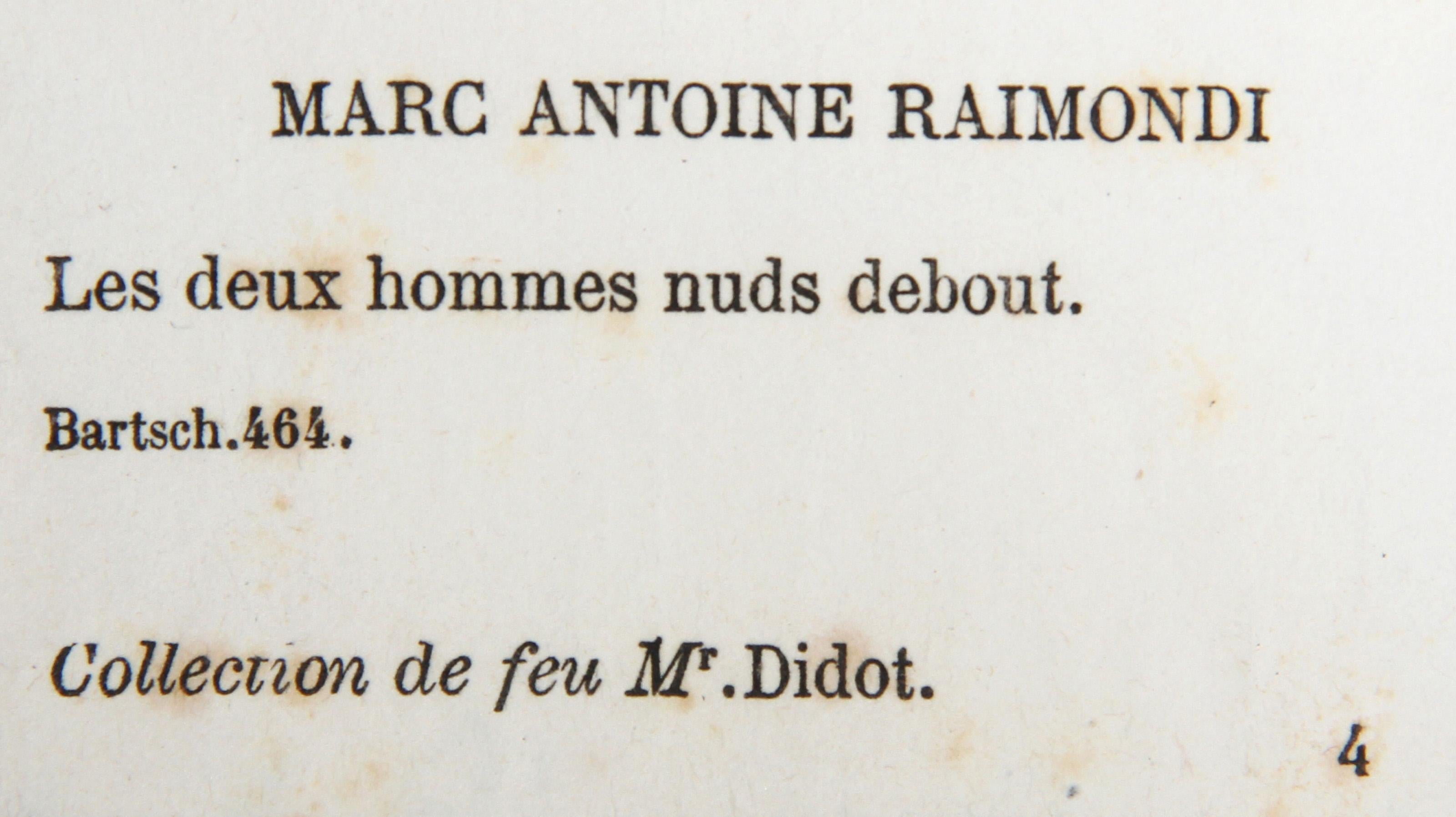 Les deux hommes, Nackte Haut, Heliogravur von Marcantonio Raimondi im Angebot 1