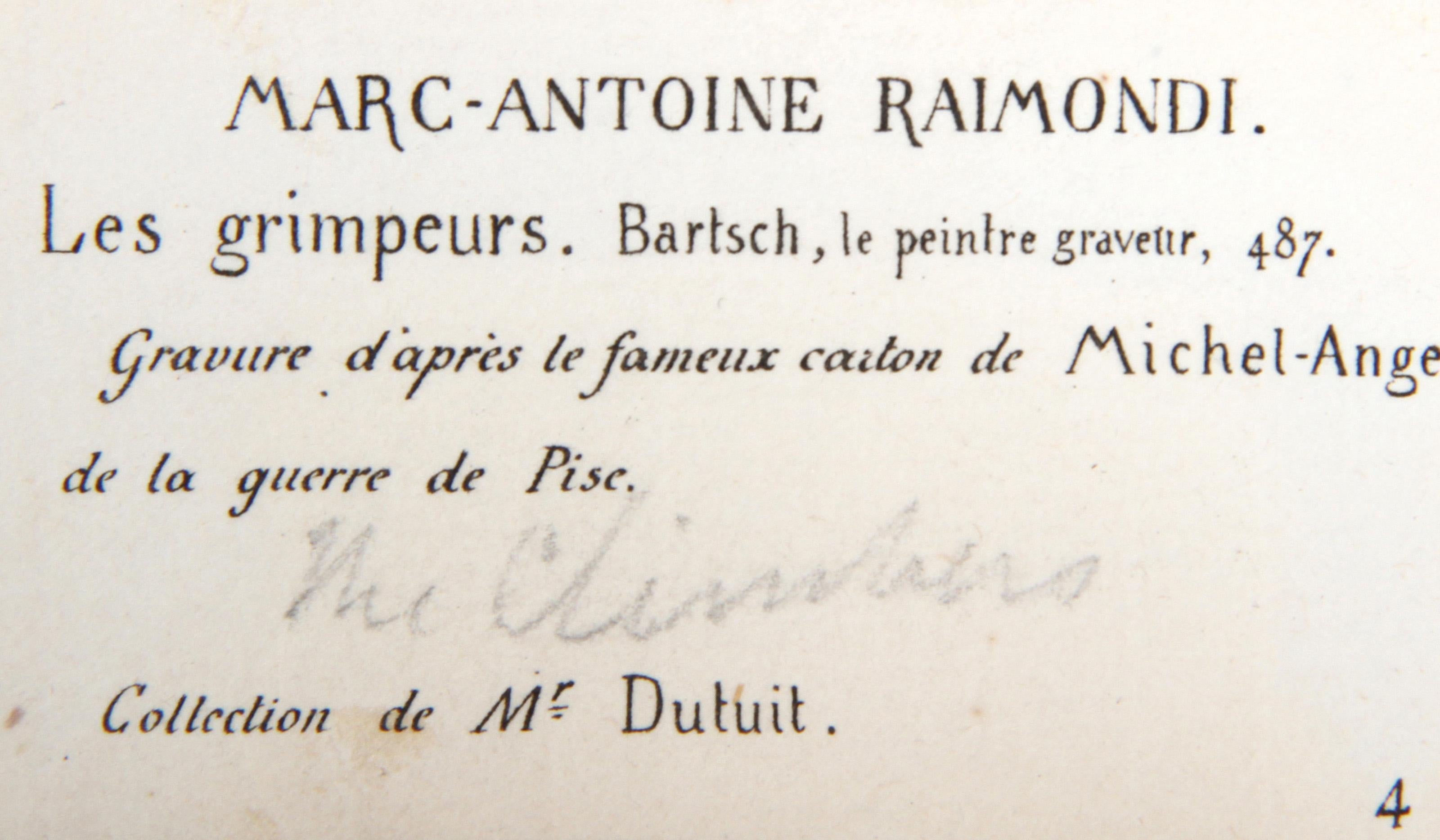 Les Grimpeurs, Heliogravure by Marcantonio Raimondi For Sale 1
