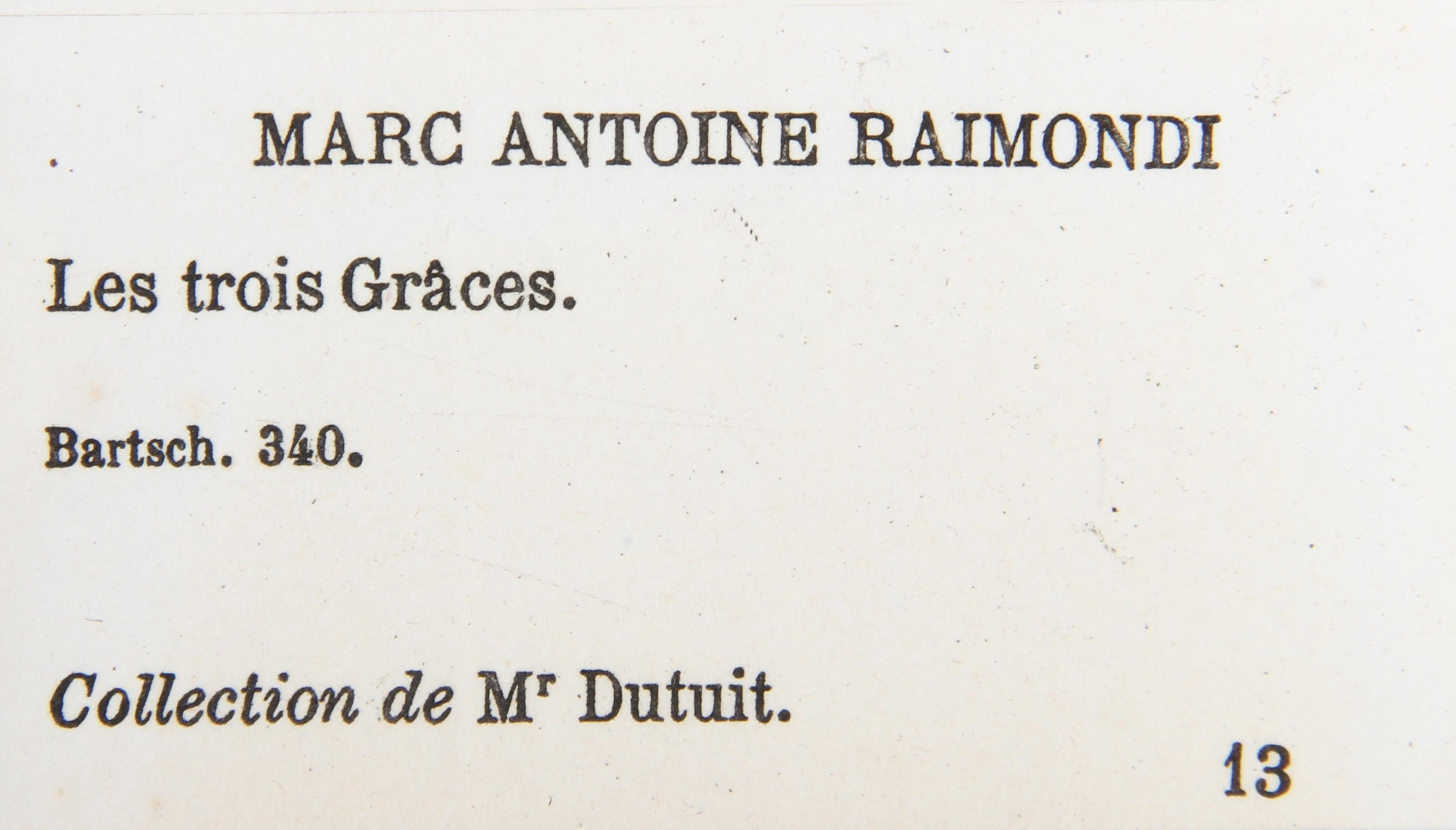 Les trois Grâces de Marcantonio Raimondi en vente 1