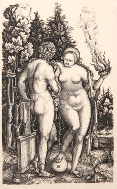 L'homme et la femme aux boules, Heliogravure by Marcantonio Raimondi