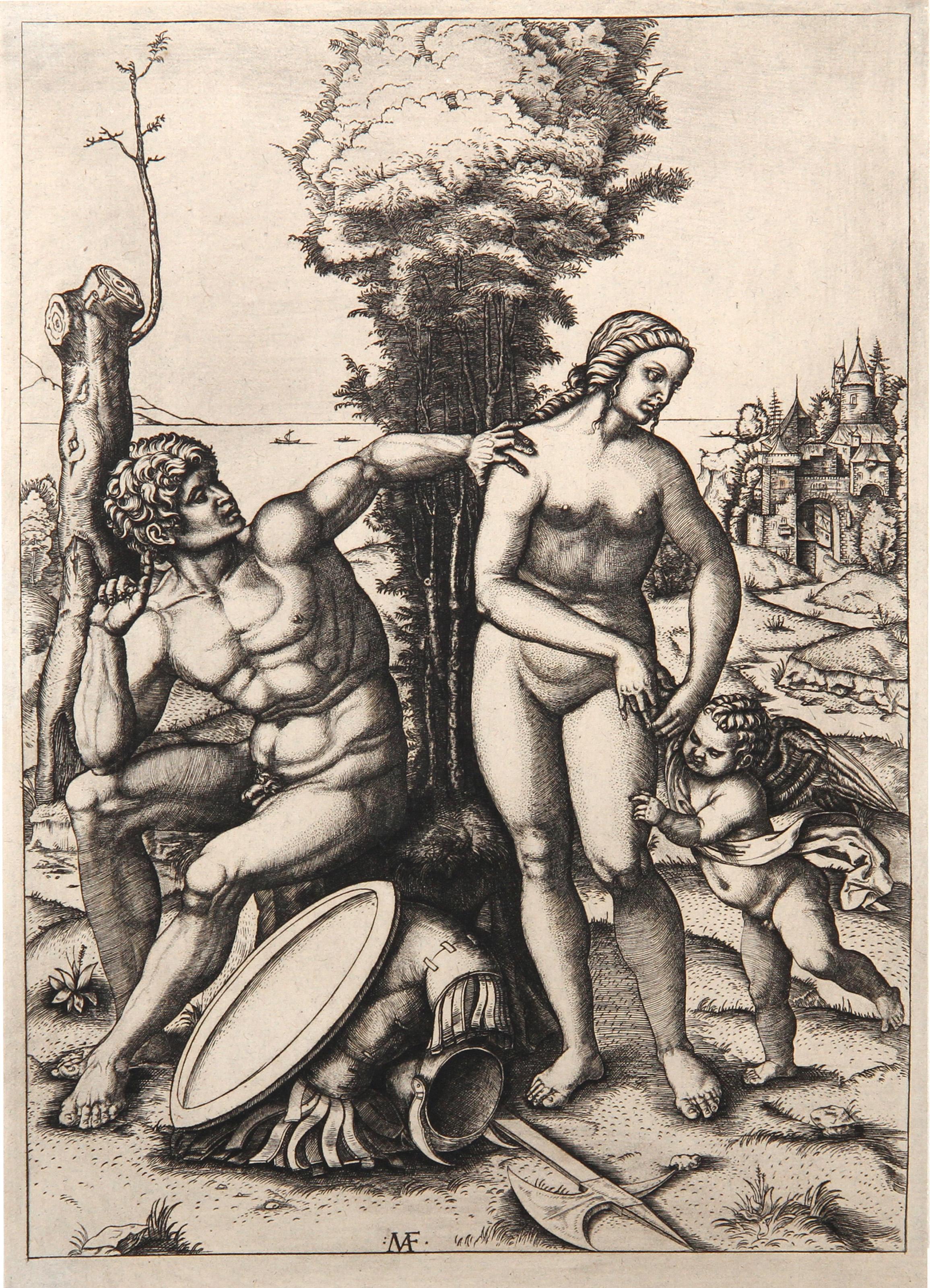 Marli, Venere e l'amore, Eliografia di Marcantonio Raimondi