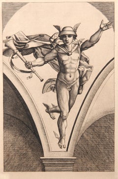 Mercury, Heliogravure by Marcantonio Raimondi