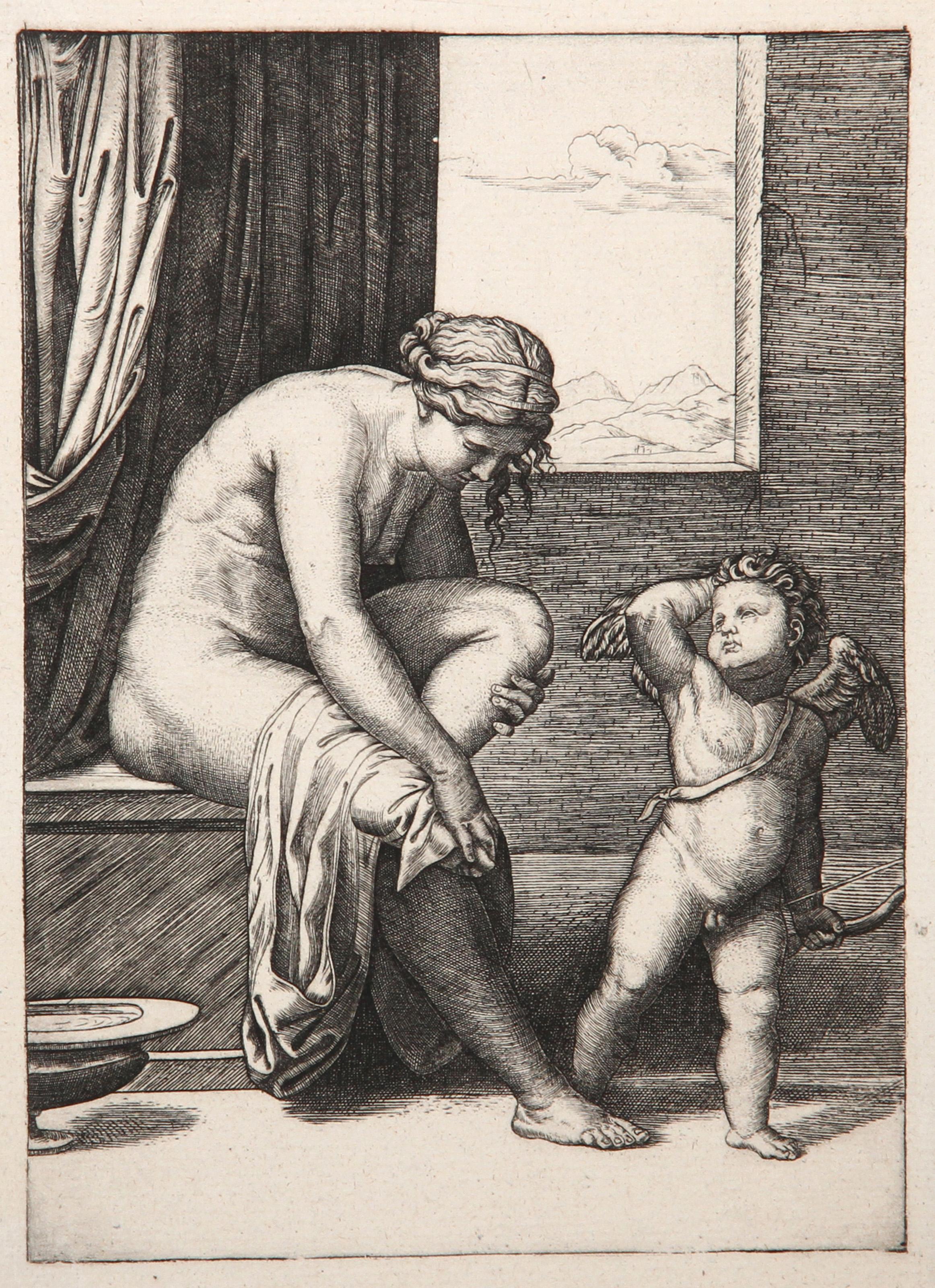  Marcantonio Raimondi, After by Amand Durand, Italian (1480 - 1534) - Venus sortie du Bain, Year: 1875, Medium: Heliogravure, Size: 7  x 5 in. (17.78  x 12.7 cm), Printer: Amand Durand, Description: French Engraver and painter Charles Amand Durand,