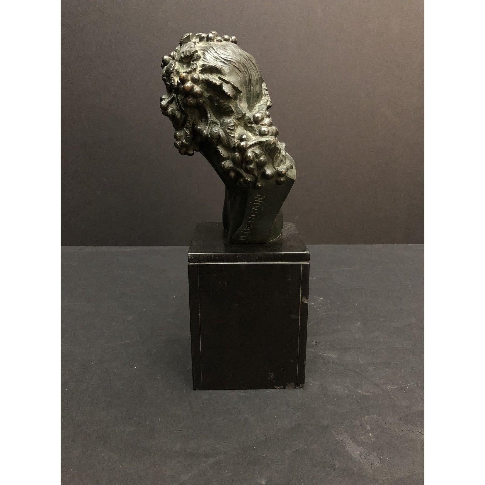 French Marcel-André Bouraine Bronze Bust Sculpture For Sale