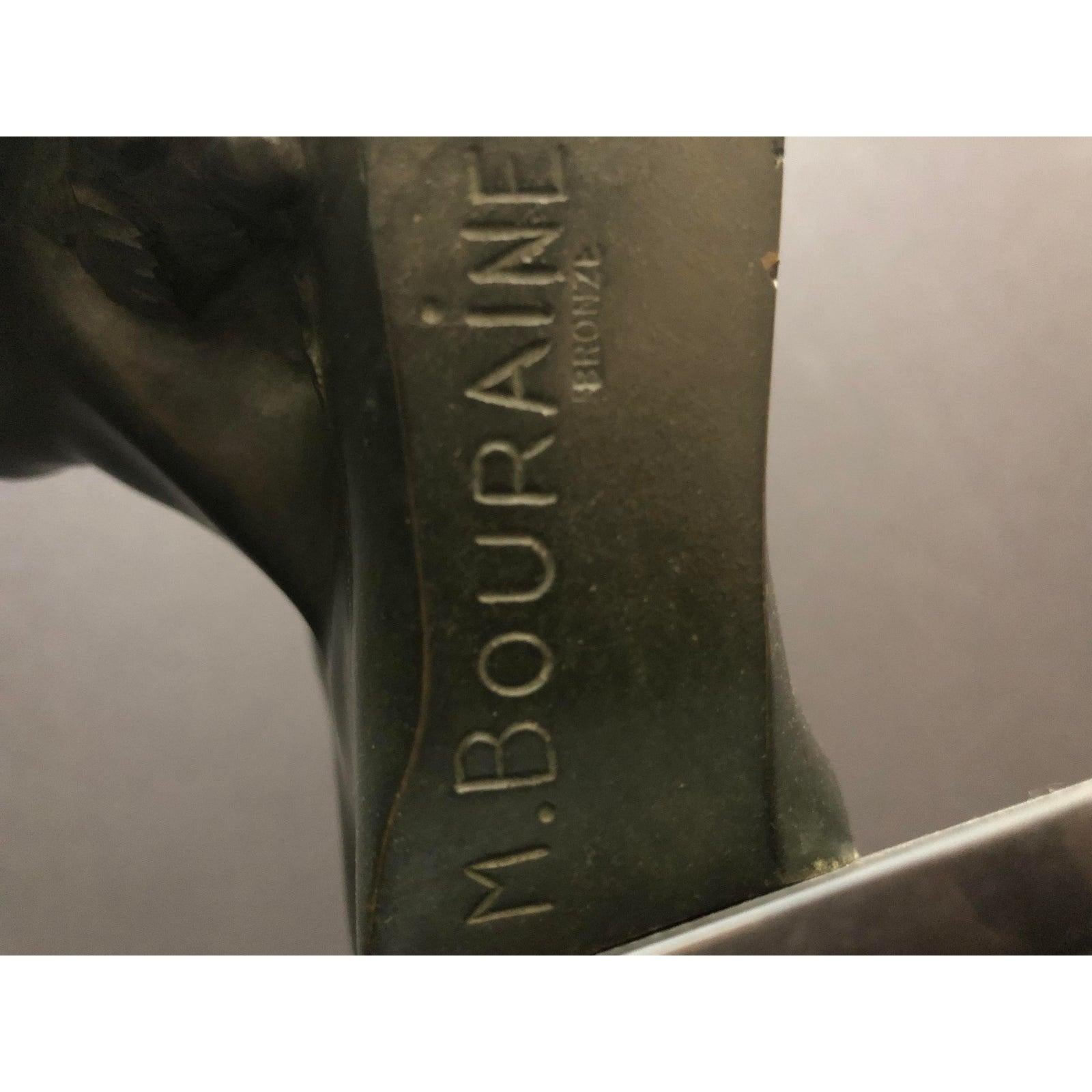 Marcel-André Bouraine Bronze Bust Sculpture In Good Condition For Sale In Norwood, NJ
