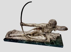 Art Deco Bronze Sculpture by Bouraine of Amazon Queen Penthesilea