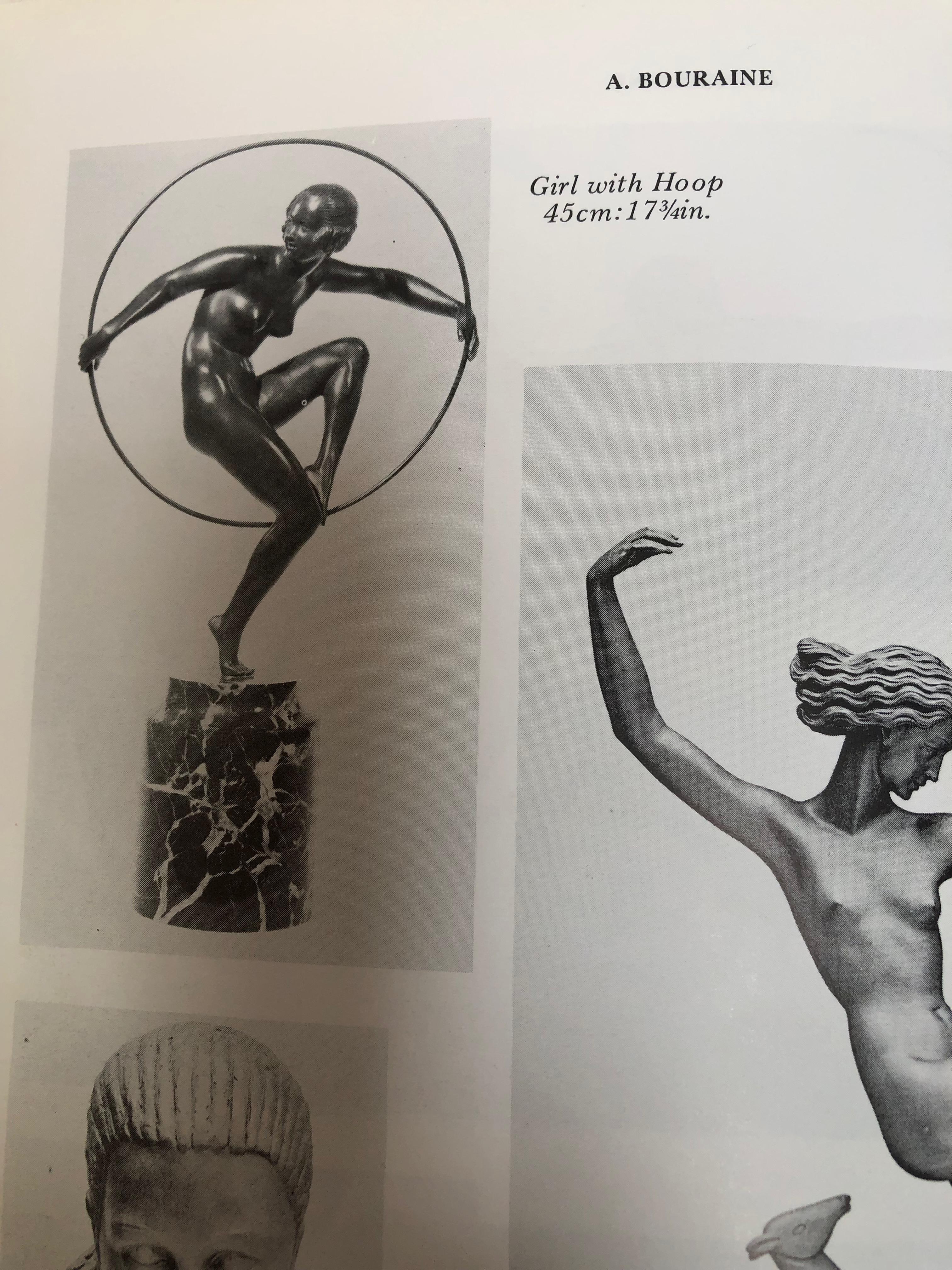 Marcel André Bourraine Bronze Art Deco Tänzerin mit Reifen im Angebot 7