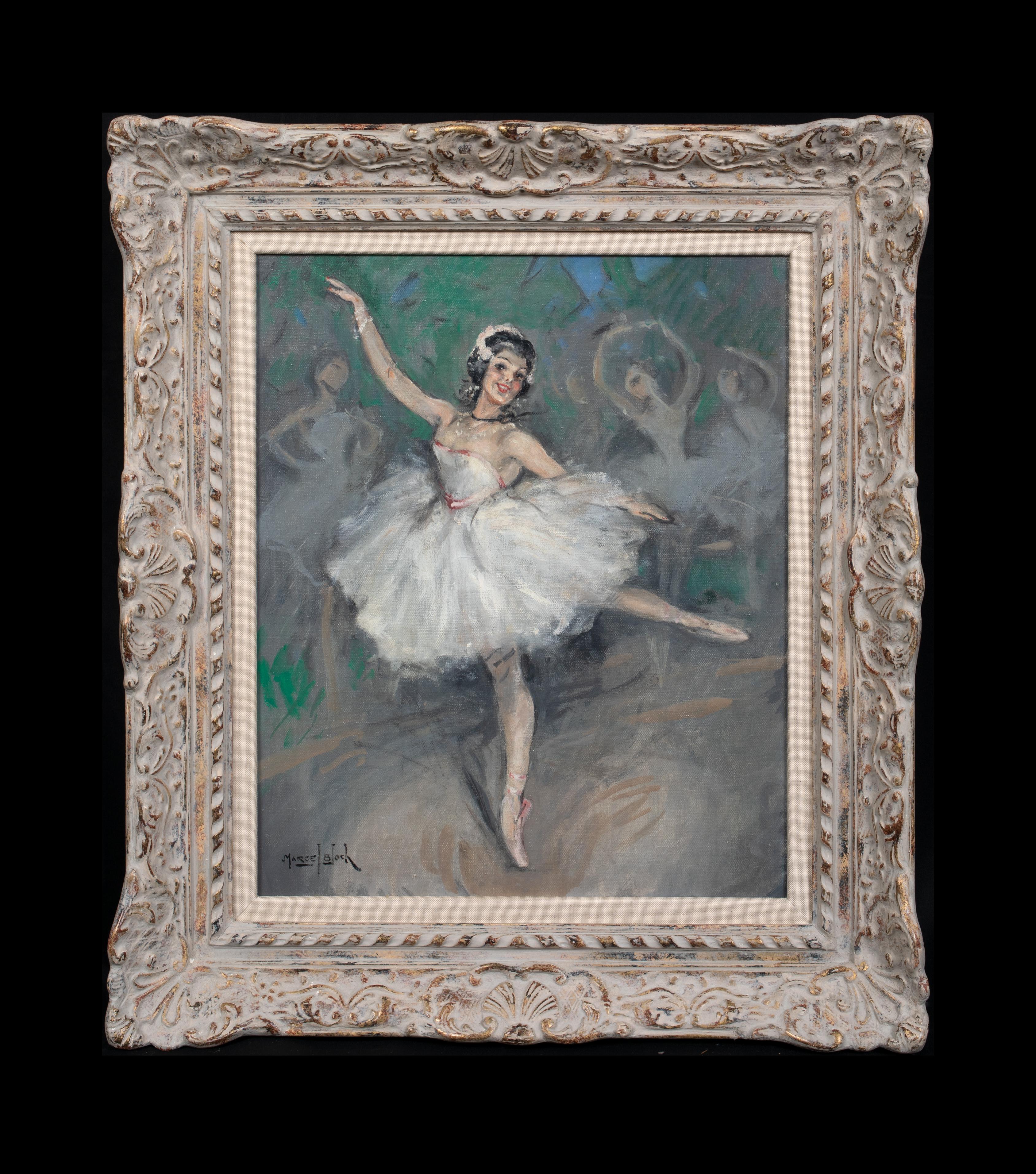 Portrait d'une ballerine, début du 20e siècle  par Marcel BLOCH (1882-1966) - Painting de Marcel Bloch