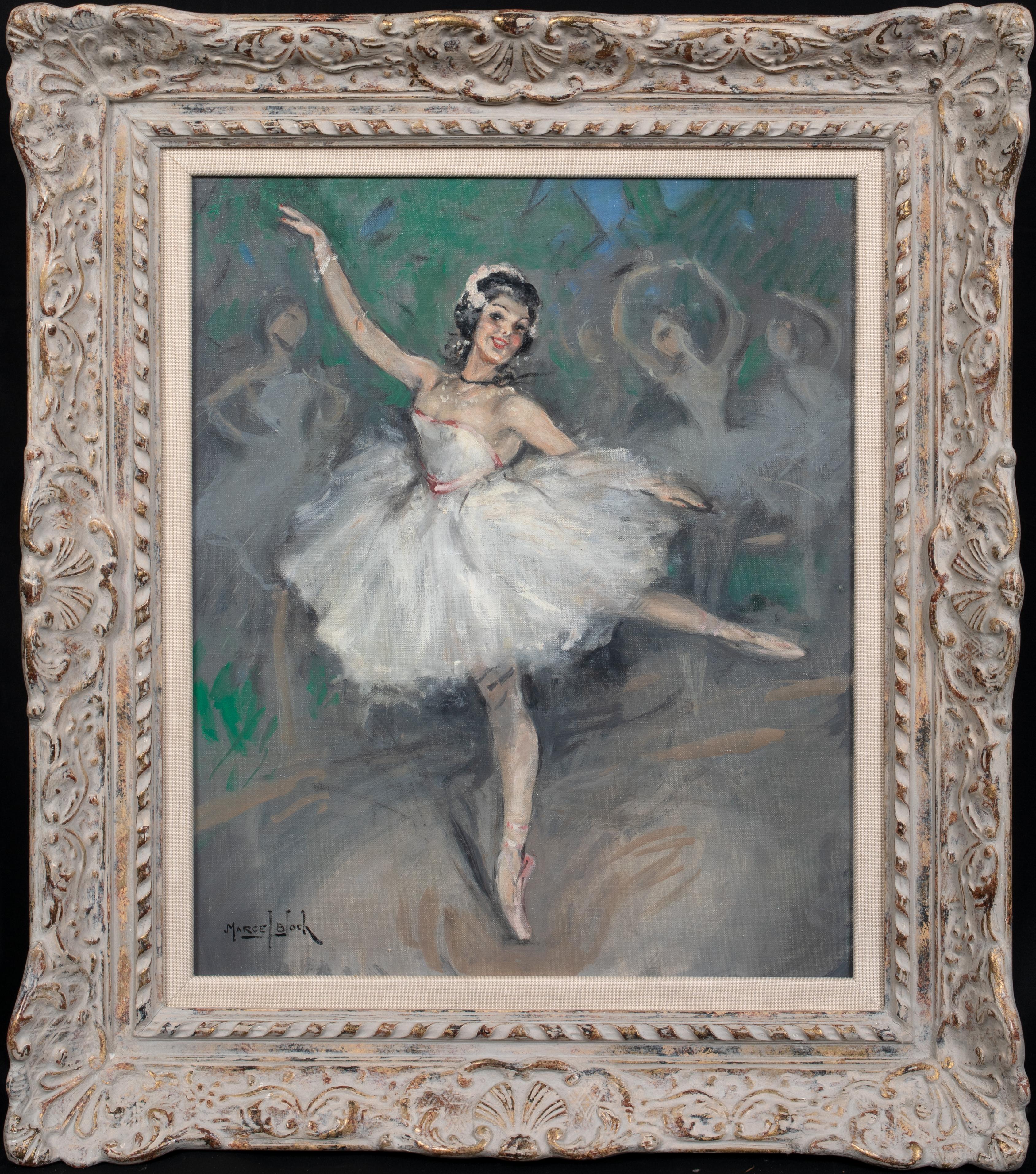 Marcel Bloch Portrait Painting – Porträt einer Ballerina, frühes 20. Jahrhundert  von Marcel BLOCH (1882-1966)