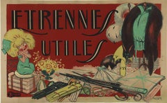 Etrenne Utile original horizontal French vintage poster