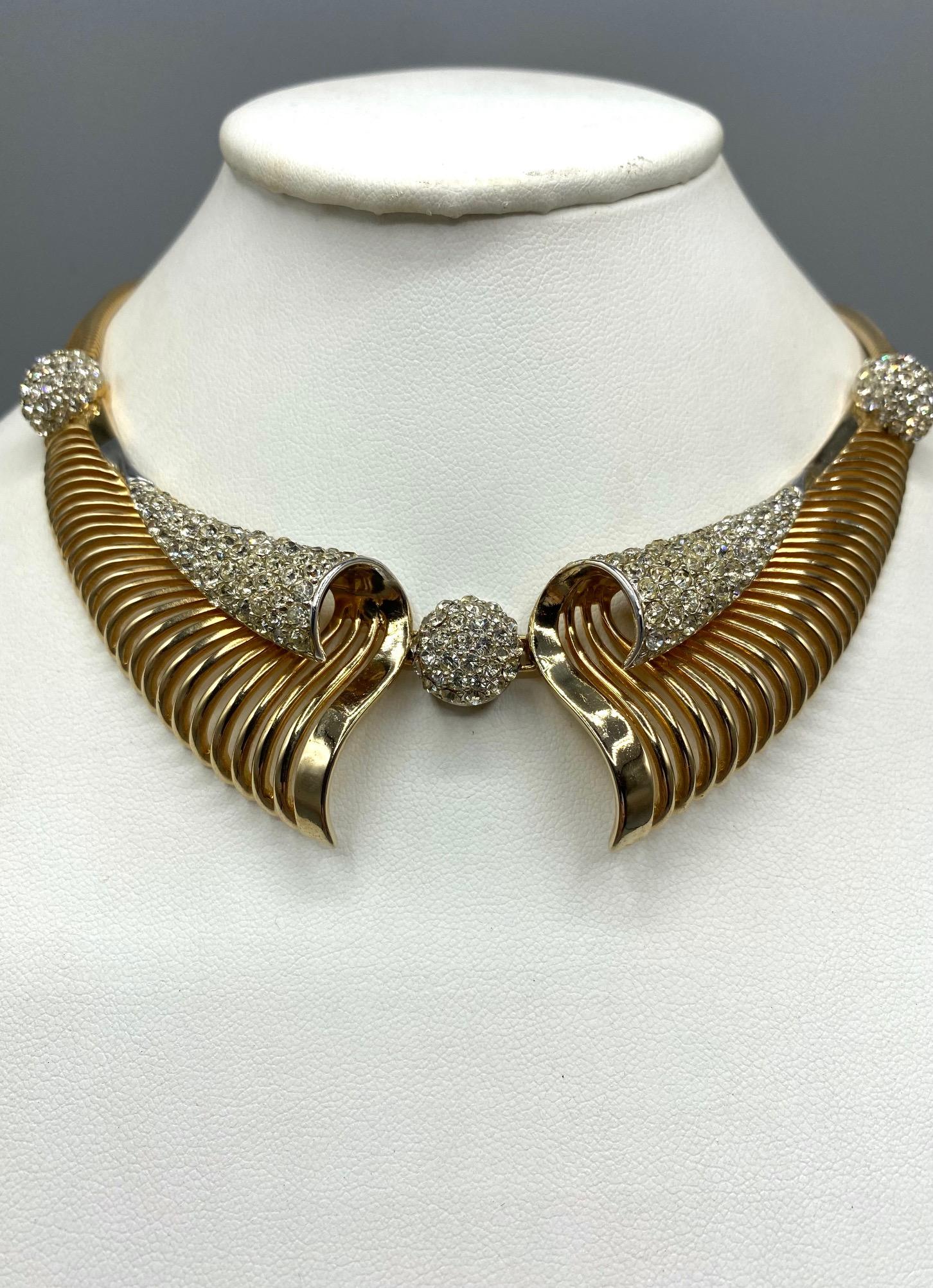 Marcel Boucher 1950s Scroll Collar Necklace 9