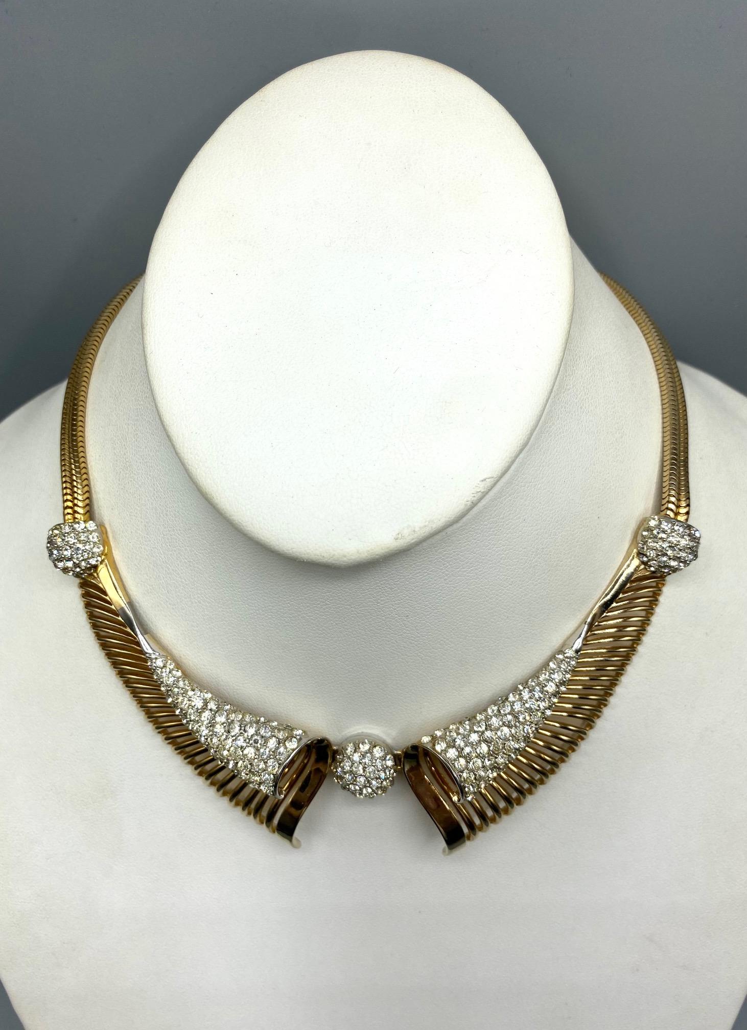 Women's Marcel Boucher 1950s Scroll Collar Necklace