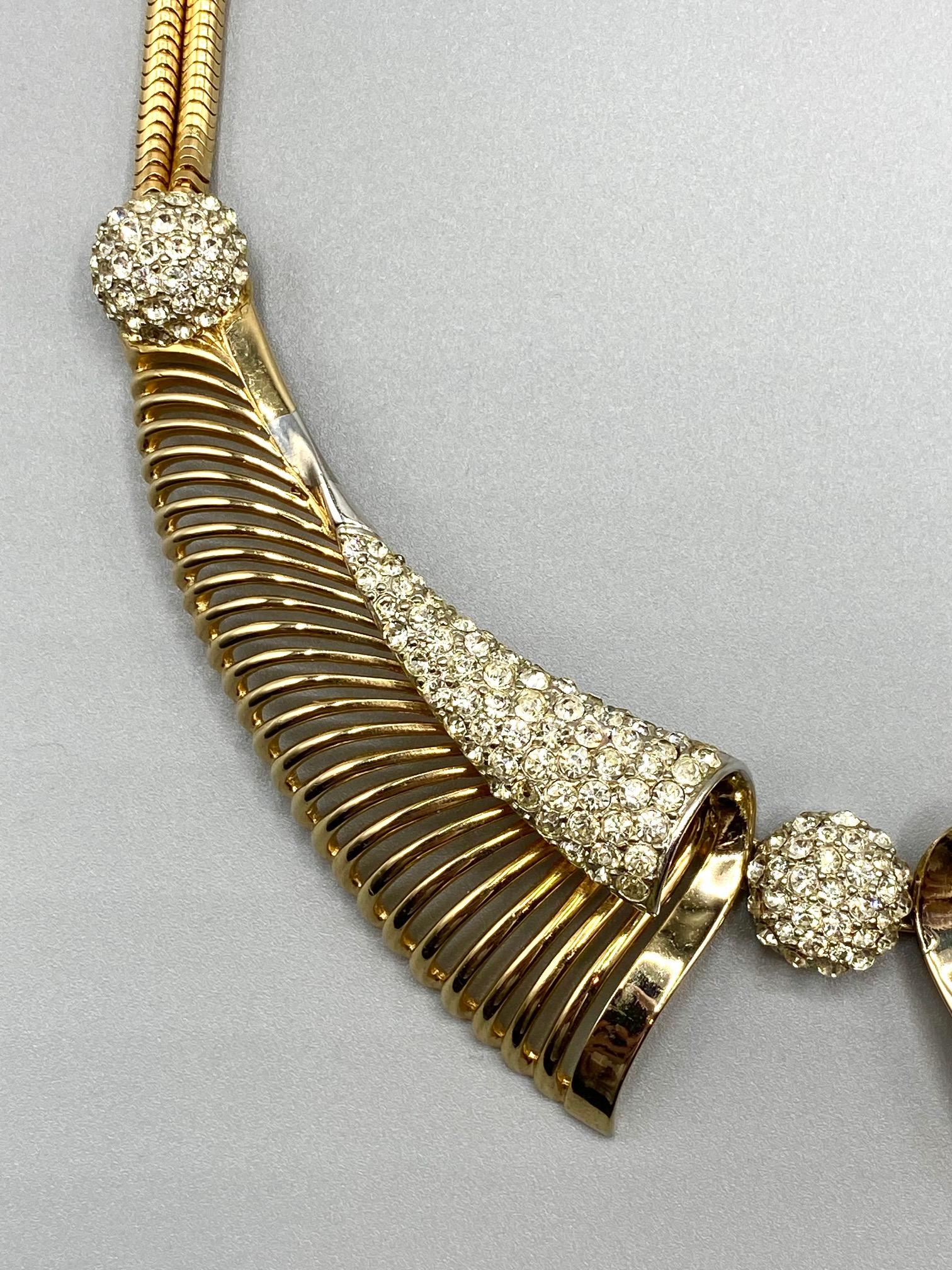 Marcel Boucher 1950s Scroll Collar Necklace 4