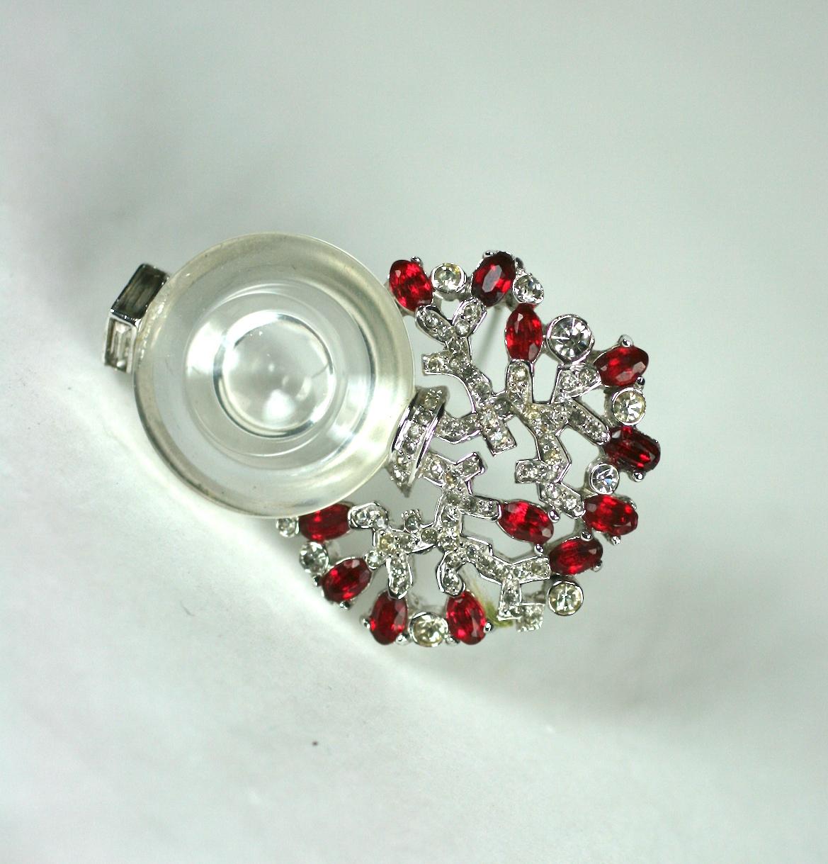 Marcel Boucher Art Deco Crystal Vase Brooch In Excellent Condition For Sale In New York, NY
