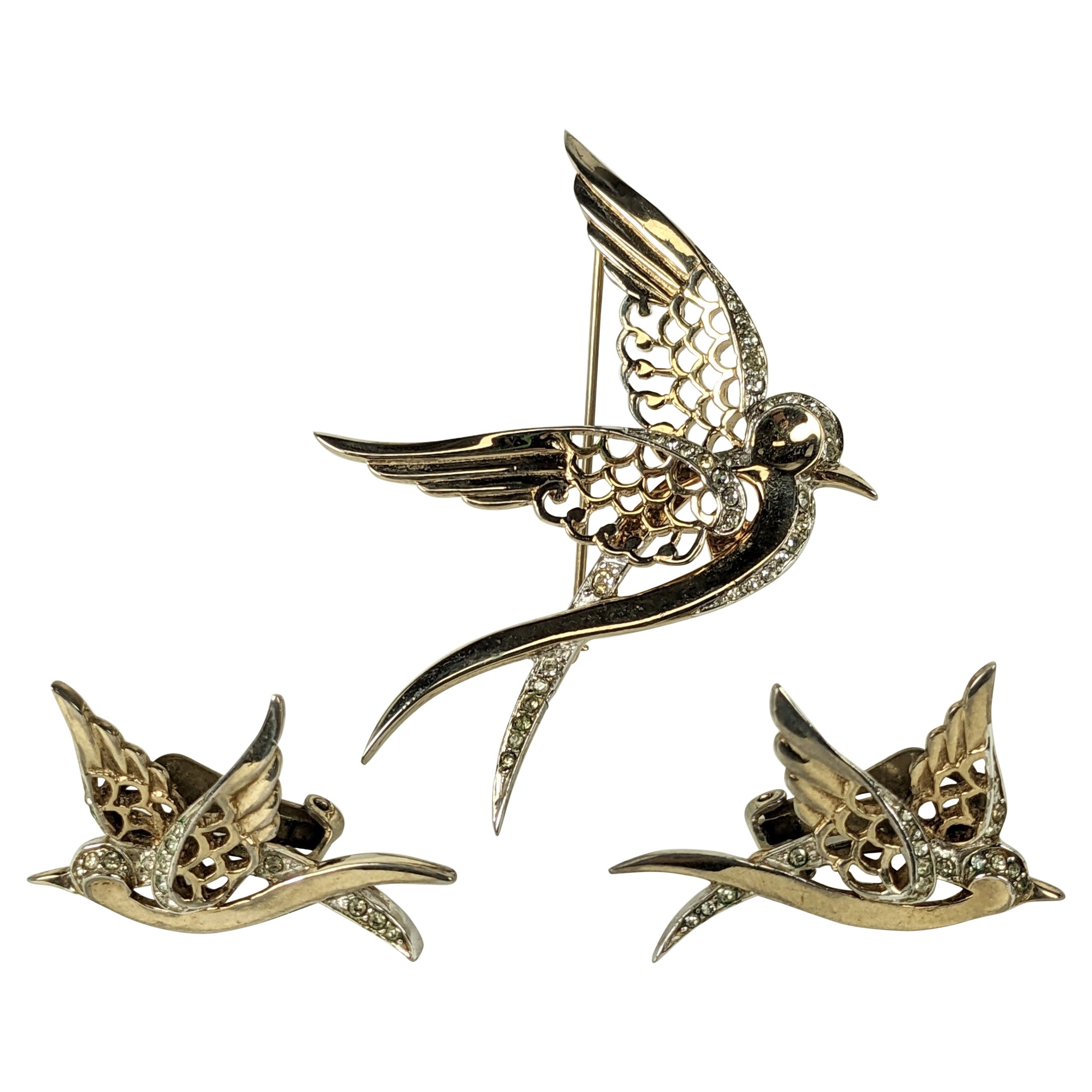 Marcel Boucher Art Deco Tauben Suite im Angebot