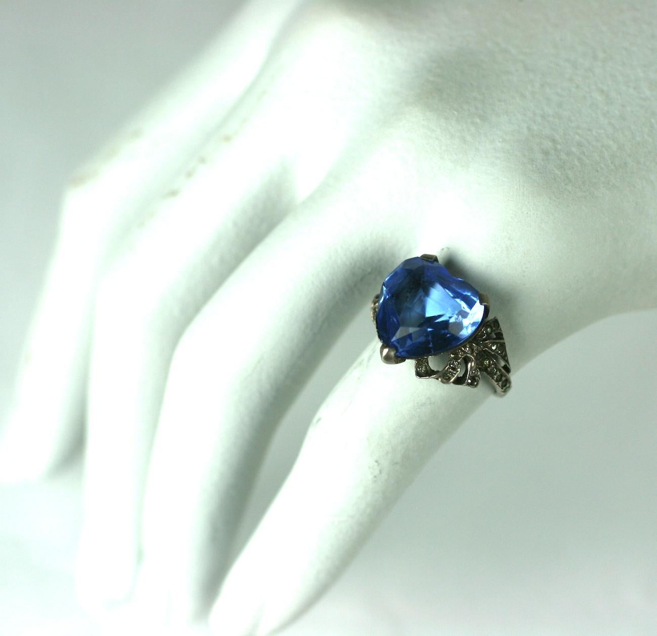 Marcel Boucher Edwardian Revival Heart Ring In Good Condition In New York, NY