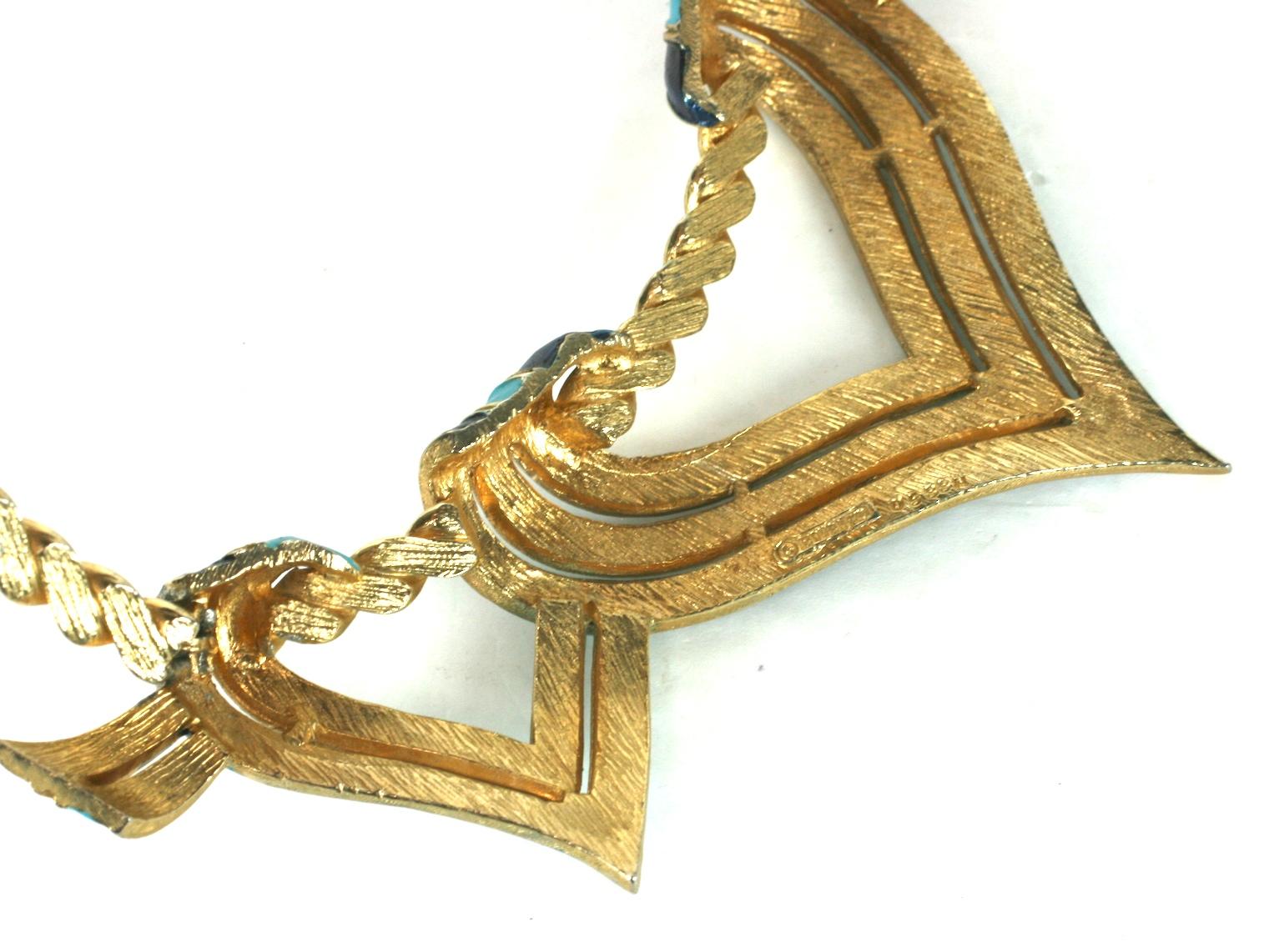 Women's Marcel Boucher Enamel Scarf Necklace For Sale