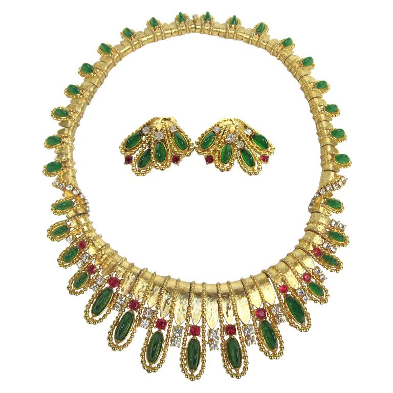 Marcel Boucher Necklace and Earring Set at 1stDibs