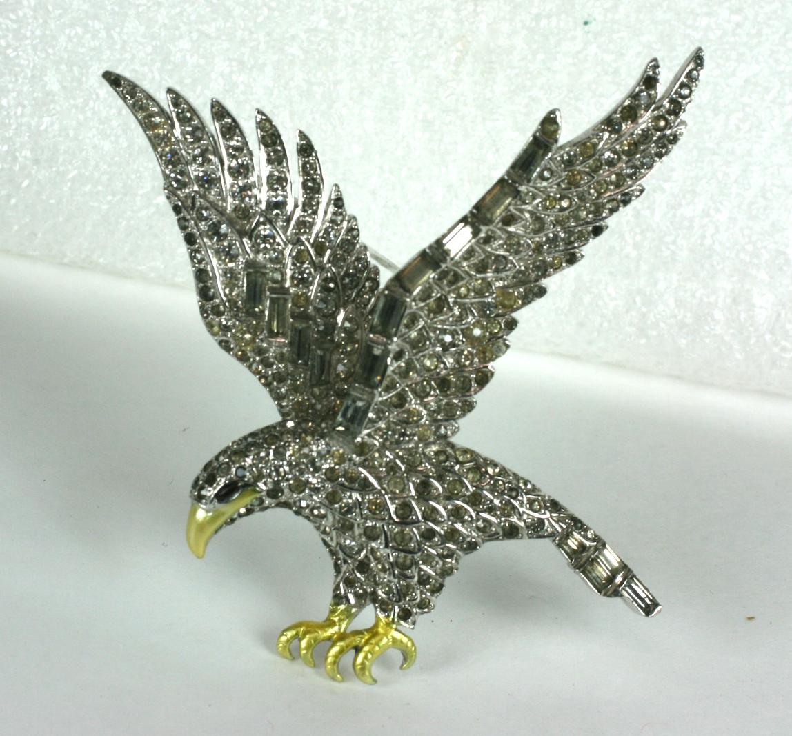  Marcel Boucher  Patriotic  Pave Swooping Eagle Pin 1